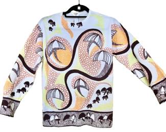 60s/70s MUSHROOM POWER Nylon top by Holli 