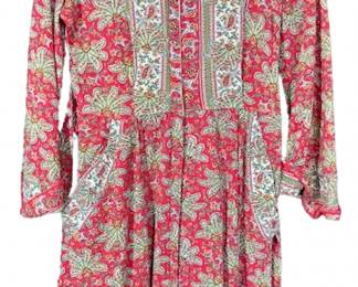 1940s Cotton Zip Front Day Dress 