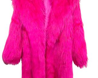 HOT PINK Y2K Soft and Luxurious Size S/M Full length Faux Fur 