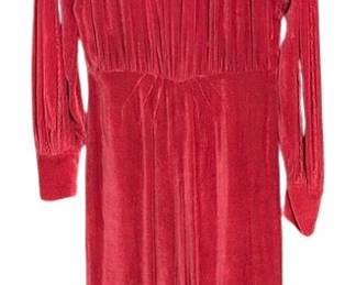 1930 Silk Velvet Dress 