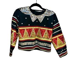 1980s Sequined Crop Top 