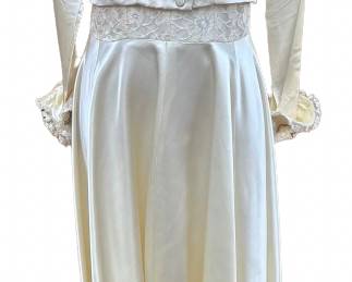 1950s satin Vintage Wedding Dress and Jacket 
