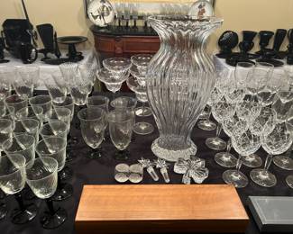 Crystal and Vintage Bombay large Vase