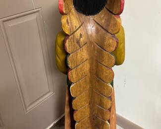 Rear side of Cigar of Cigar Store Indian.