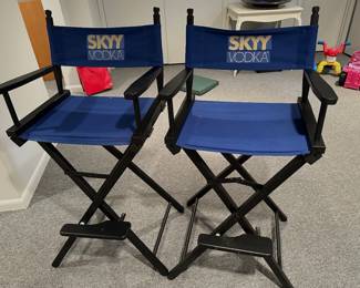 Skyy Vodka folding directors chairs with canvas