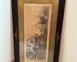 Antique frame w/artwork