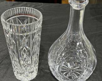 Crystal Vase & Decanter