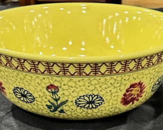 Taiwanese  Large Yellow Serving Bowl