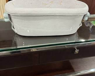 Beautifully Glazed white  Bow Tie Planter 