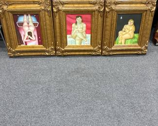 D. Epple Curvy Women Oil Painting Lot