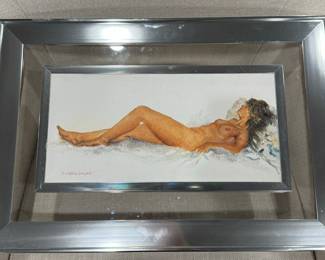 Signed Framed Oil Painting By C. Lopez Soriah