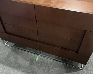 Chrome & Wood Nighstands