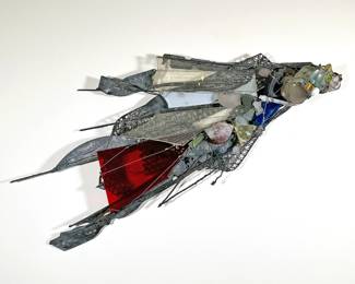 BEACH GLASS SCULPTURE |  l. 36 x h. 18 in
