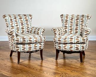 PAIR CLUB CHAIRS | l. 33 x w. 30 x h. 32 in

