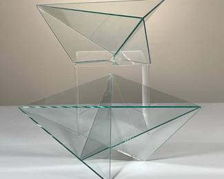 “SIDE 3” MID-CENTURY GLASS DISHES | l. 11 x w. 12 x h. 5.5 in
