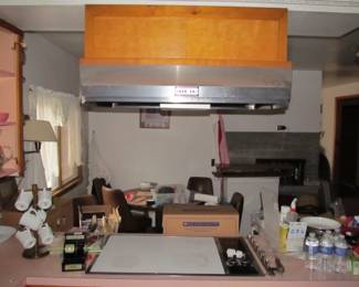 electric stove top and vent/light hood