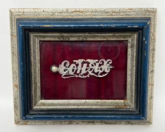 Lot 237 | Framed Cyrillic Name Brooch in Shadowbox Frame