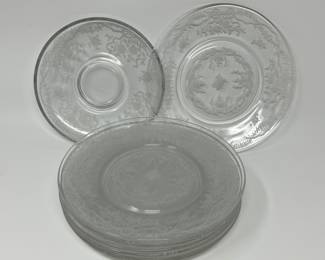 Lot 200 | Etched Glass Vintage Plates