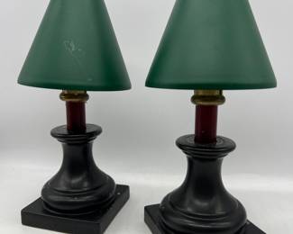 Lot 67 | Metal Shade Ceramic Mold Candlesticks Candleholder