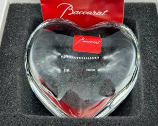 Lot 414 | Baccarat Crystal Heart in Box
