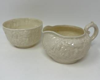 Lot 225 | Belleek Bacchus Cream & Sugar Set Ireland