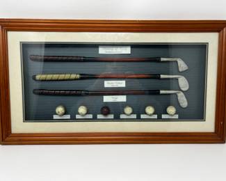 Lot 47 | History of Golf Clubs Balls Shadowbox as found