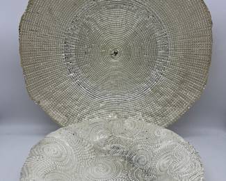 Lot 125 | Large Flashed Glass Silvertone Bowls