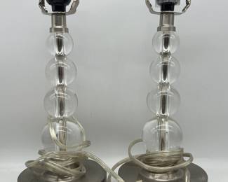 Lot 166 | Pair of Graduated Acrylic Bedside Lamps