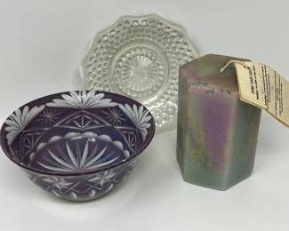 Lot 212 | Anthropologie Bowl, Gemlook Candle, Hobnail