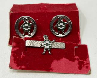 Lot 387 | Vintage Chevrolet Chevy Tie Tack Cufflinks