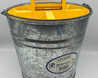 Lot 94 | Behren's Galvanized Bucket w Tool Separaters