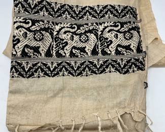 Lot 158 | Indian Silk Elephant Dupatta Scarf Wrap