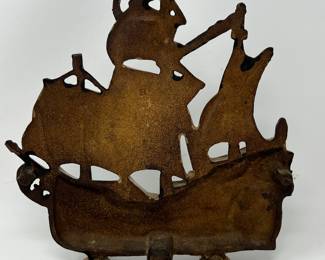 Lot 274 | Vintage Cast Iron Tallship Doorstop Door Stop