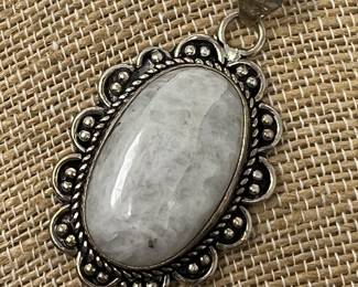 Lot 394 | German Silver Quartz Necklace Pendant