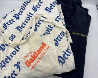 Lot 71 | Detroit Free Press Vintage Apron, Polo Shirt