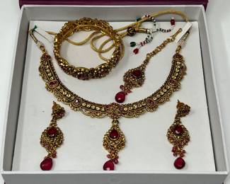 Lot 399 | Indian Wedding Jewelry Desi Earrings