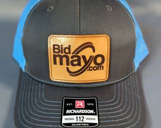 BidMayo.com Leather Patch Hat - Richardson Original 112 Trucker Adjustable Ball Cap