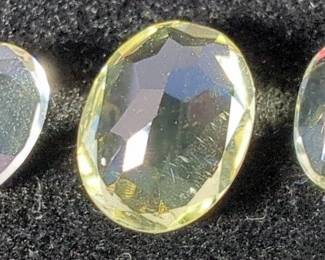 Lemon Quartz Oval Cut Loose Stones, Set Of 3, Approx 8mm x 6mm And 6mm x 4mm, Qty 2