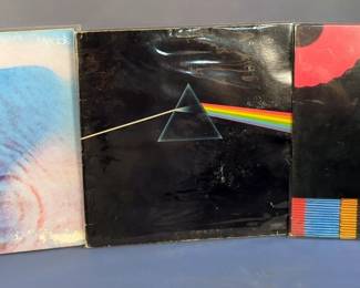 Pink Floyd Vinyl LP Record Assortment Including, Meddle, The Final Cut, And The Dark Side Of The Moon