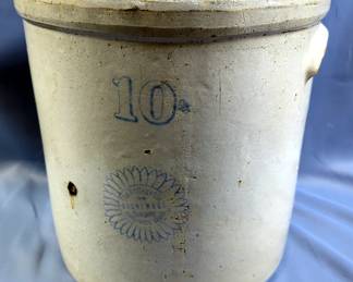 The Coffeyville Company No. 10 Stoneware Crock, 16.5" x 16.5" Diameter