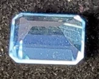 Treated Blue Topaz Emerald Cut Loose Stone, Approx 7mm x 5mm