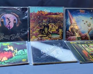 Vinyl LP Record Assortment Including Bob Seger, Rush, Styx, And More, Total Qty 13