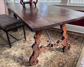 Antique trestle table 