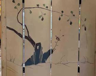 Wood Panel Room Divider