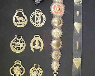 Brass And Leather Lot