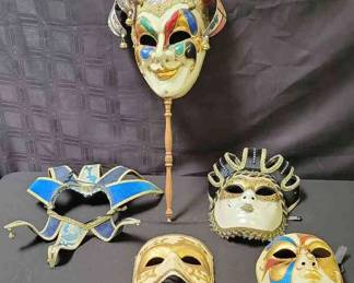 Vintage Venezian Mardi Gras Masks