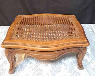 Vintage Cane Footstool