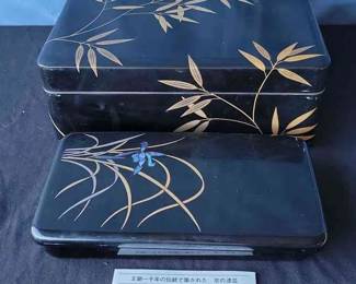 Gold Lacquer Design Desk Set More