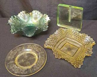 Yellow And Green Glass Decor