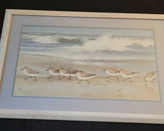 Birds On Beach Print